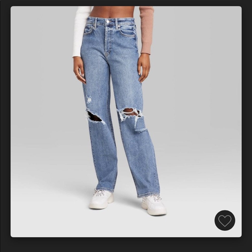 Wild Fable super high rise distressed jeans